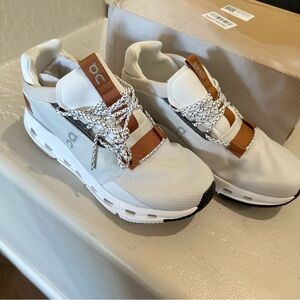 On Running Cloudnova White Pearl Sneakers